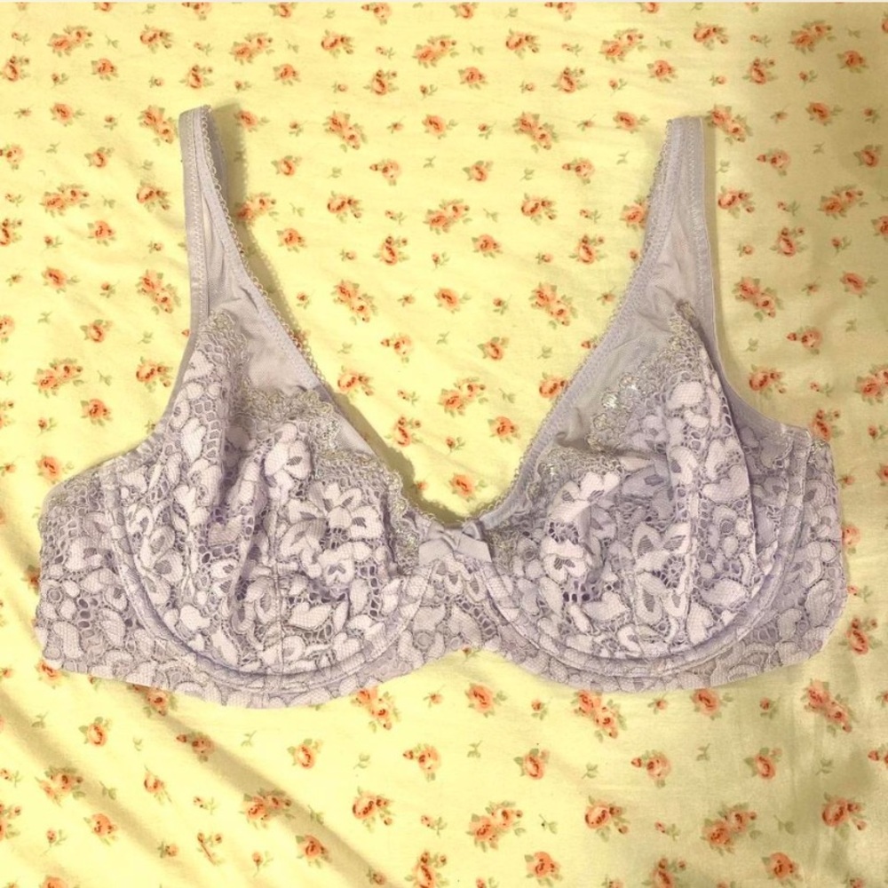 Victoria's Secret Purple Lace Full-Coverage Bra